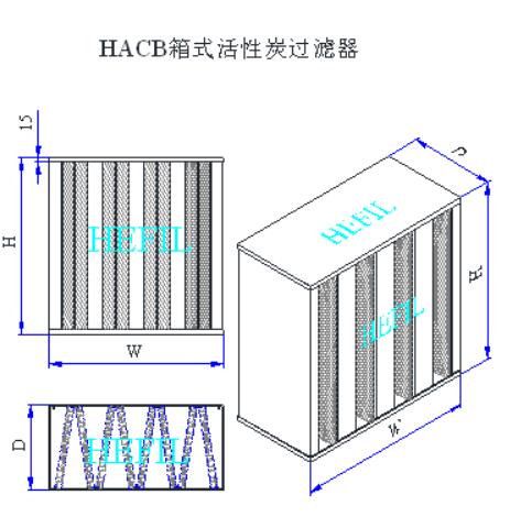 HACB箱型活性炭空氣過(guò)濾器框體結構 HACB箱型活性炭空氣過(guò)濾器框體結構